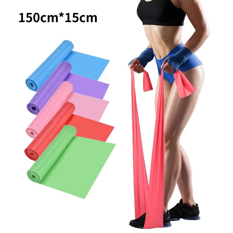 Yoga Fitness Stretching Strap - Pita Latihan Lateks Alami, Pita Elastis