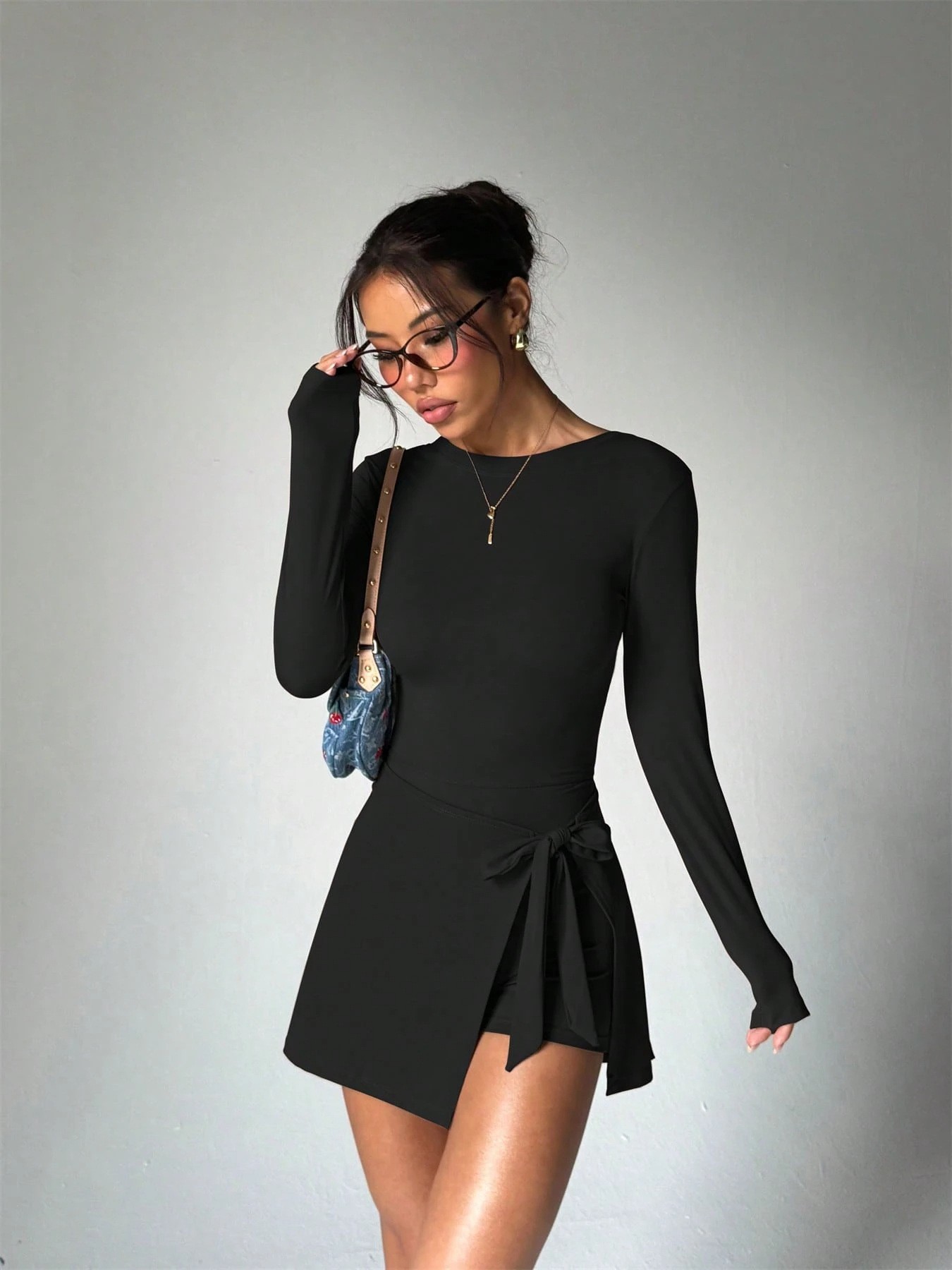 Yoga Fitness Wear - Rok Tenis Slim Fit Lengan Panjang