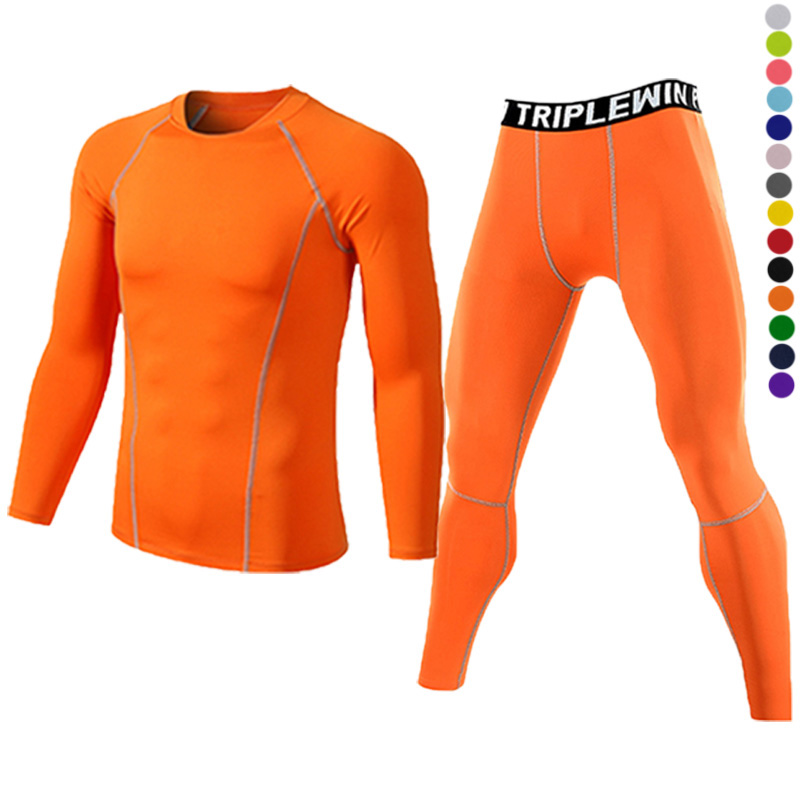 Yoga Fitness Kit - Pakaian olahraga lengan panjang pria, baju