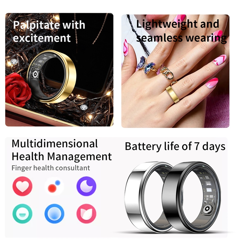 Gymnastics Rings - Cincin Pintar Pelacak Kesehatan Monitor Detak