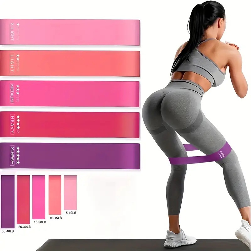 Yoga Fitness Resistance Band - Peralatan Olahraga Kebugaran Portabel, Karet Resistance
