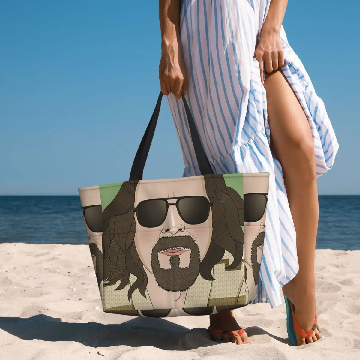 Yoga Fitness Dude - The Dude- Tas Tote Pantai The