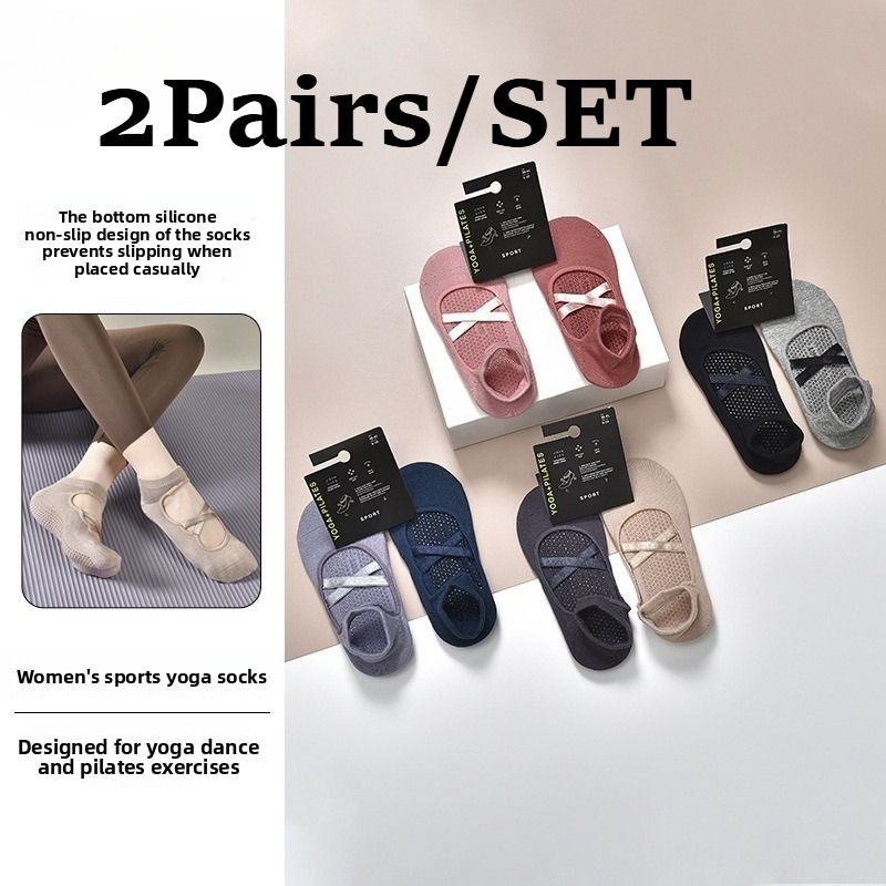 Yoga Fitness Kit - 2 Pasang Kaus Kaki Yoga Katun