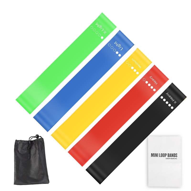 Yoga Fitness Stretching Strap - 5 Buah Set Tali Resistensi TPE