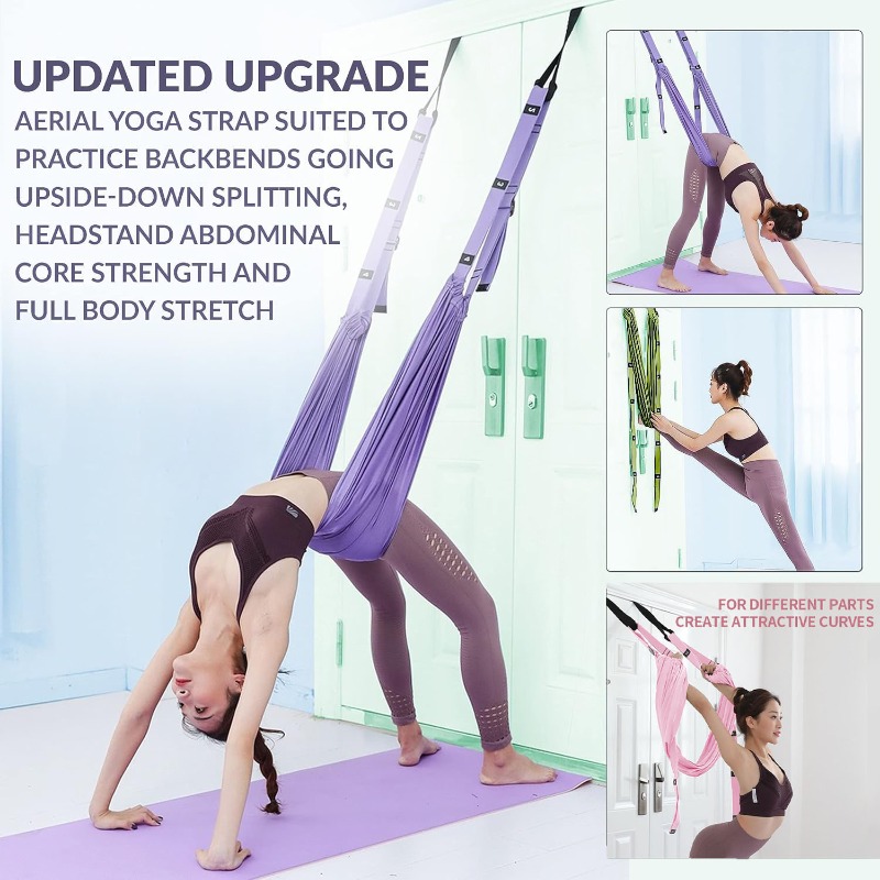 Yoga Fitness Stretching Strap - Set Hammock Yoga Udara yang Dapat