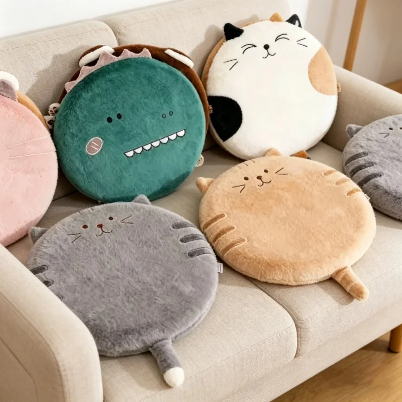 Hip Thrust Pad - Bantal Tatami Bulat Motif Kucing Lucu,