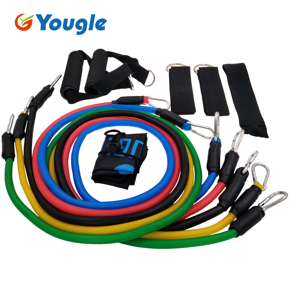 Yoga Fitness Resistance Band - YOUGLE 11 Buah/Set Tali Tarik Kebugaran