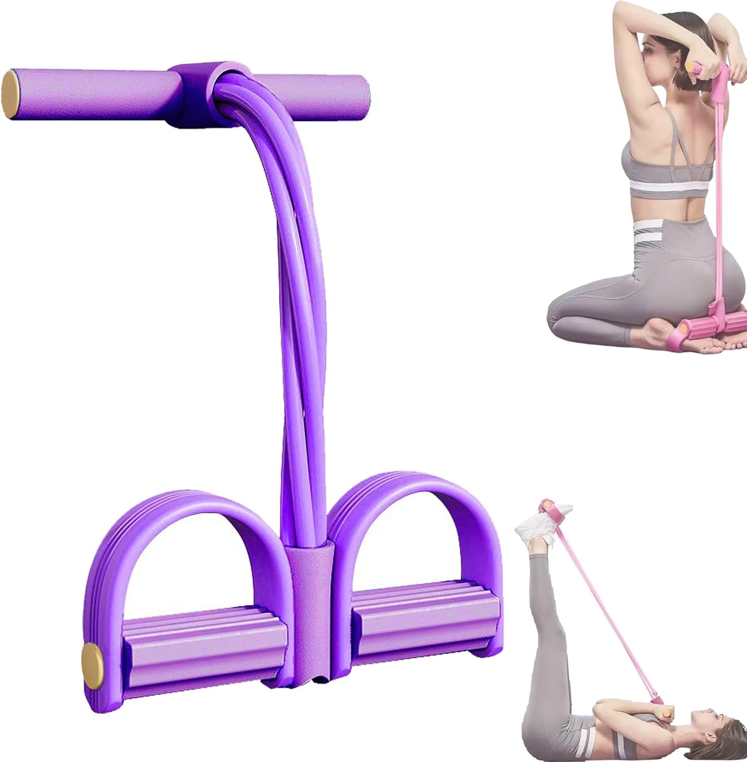 Yoga Fitness Stretching Strap - Pengencang Otot Perut Multifungsi 4/6-Tube, Tali