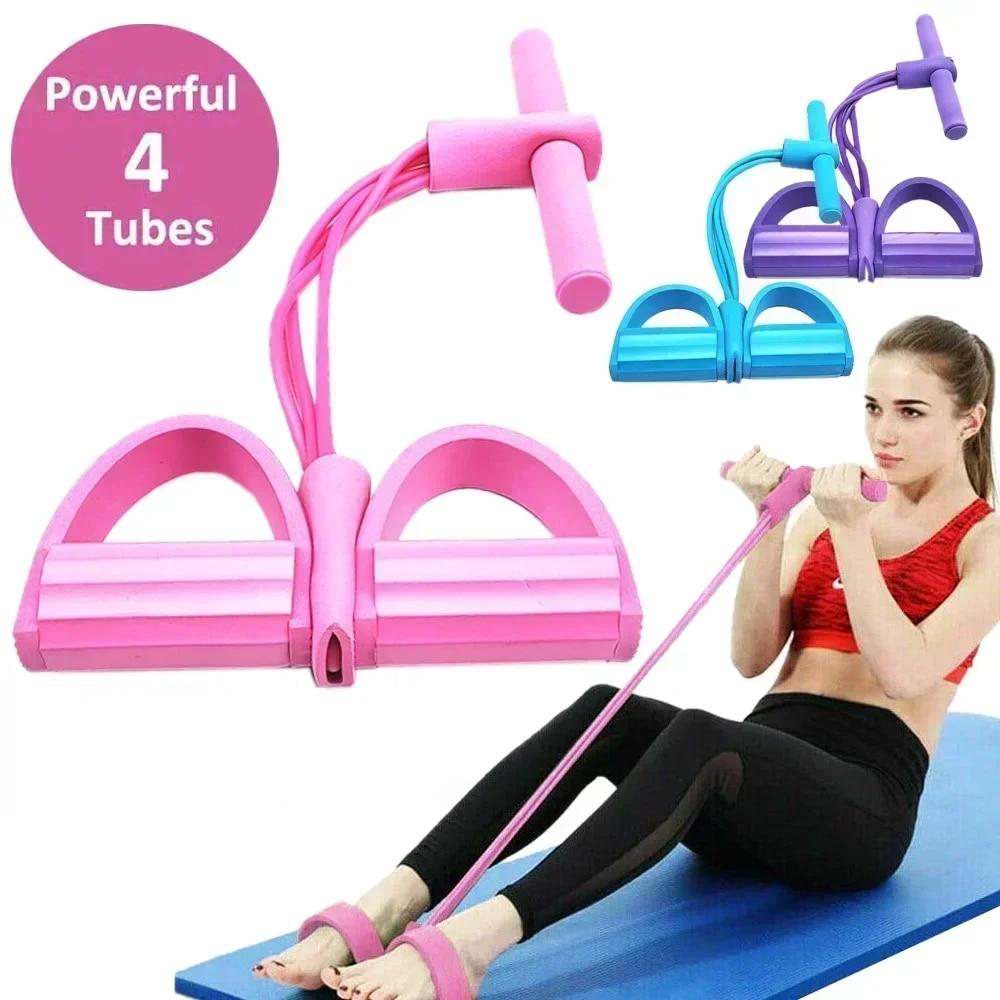 Yoga Fitness Stretching Strap - Pita Elastis Resistensi Tingkat 4/6 dengan
