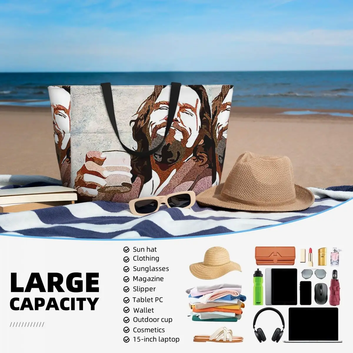 Big Lebowski Dude Portrai Tas  - Yoga Fitness Dude ulasan dan harga