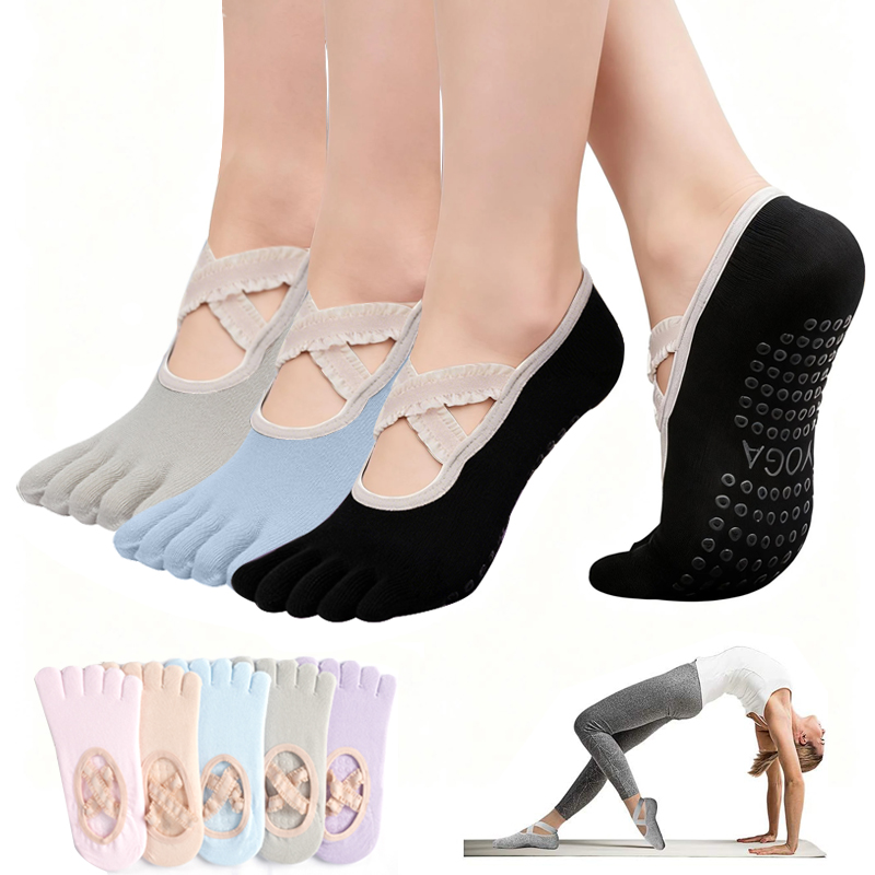 Kaus Kaki Pilates Anti Selip W - Yoga Fitness Dance ulasan dan harga
