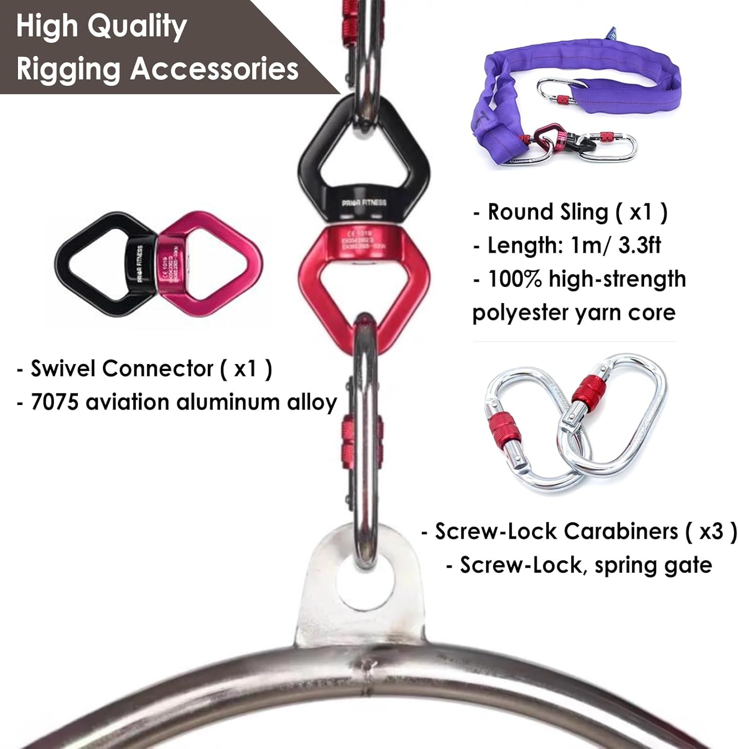 50cm Aerial Hoop Mini Lyra Kit - Yoga Fitness Kit ulasan dan harga
