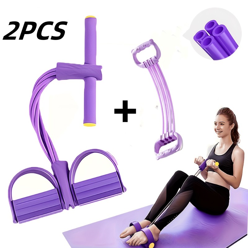 2 Buah Tensioner Pedal 6 Tabun - Yoga Fitness Resistance Band ulasan dan harga
