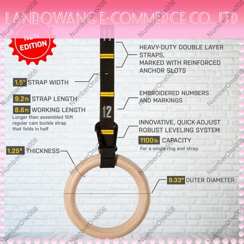 Set Ring Senam Kayu Birch Soli - Gymnastics Rings ulasan dan harga