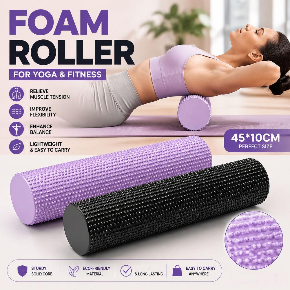 EVA High Density Yoga Foam Rol - Yoga Fitness Exercises ulasan dan harga