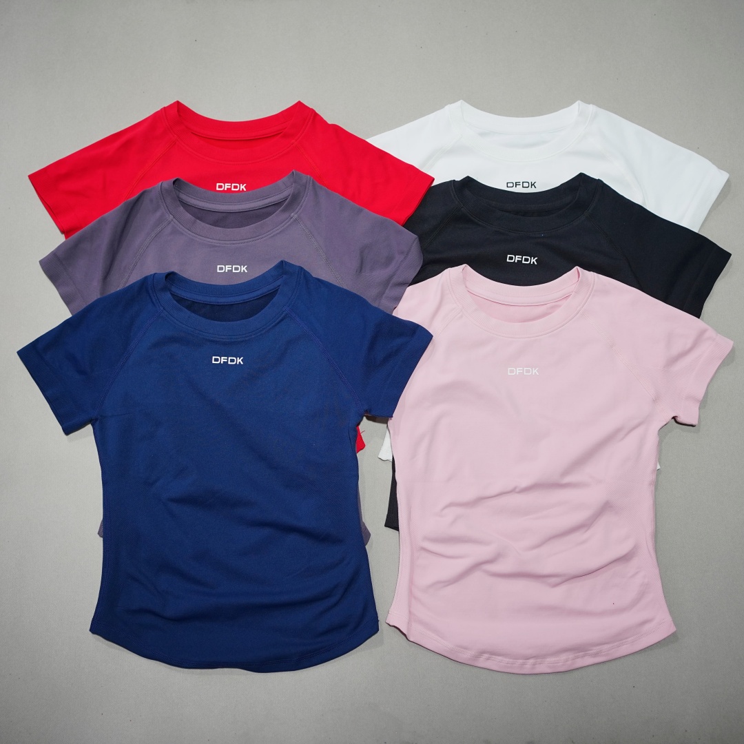 DFDK Kaos Wanita Lengan Pendek - Yoga Fitness Wear ulasan dan harga