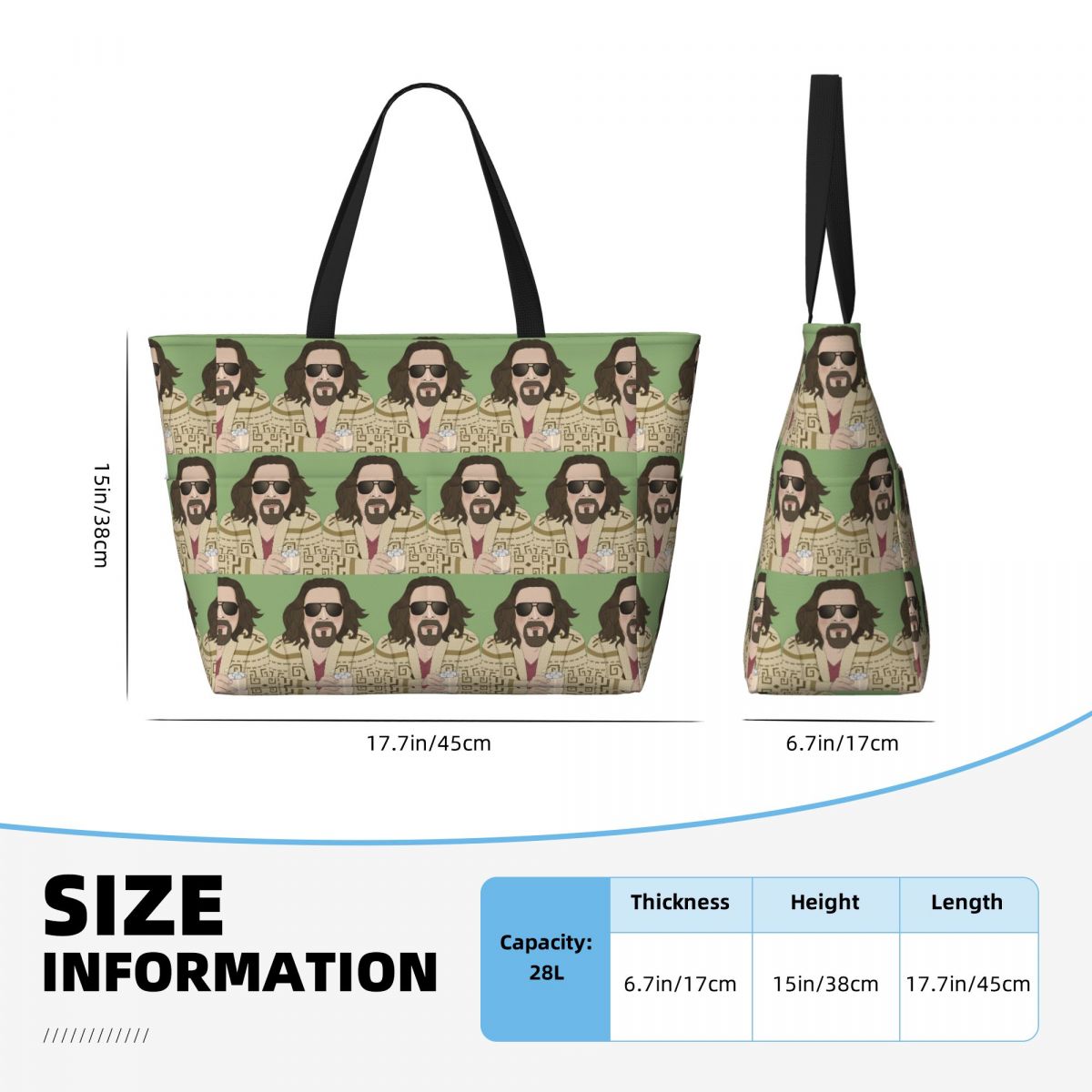 The Dude- Tas Tote Pantai The  - Yoga Fitness Dude ulasan dan harga