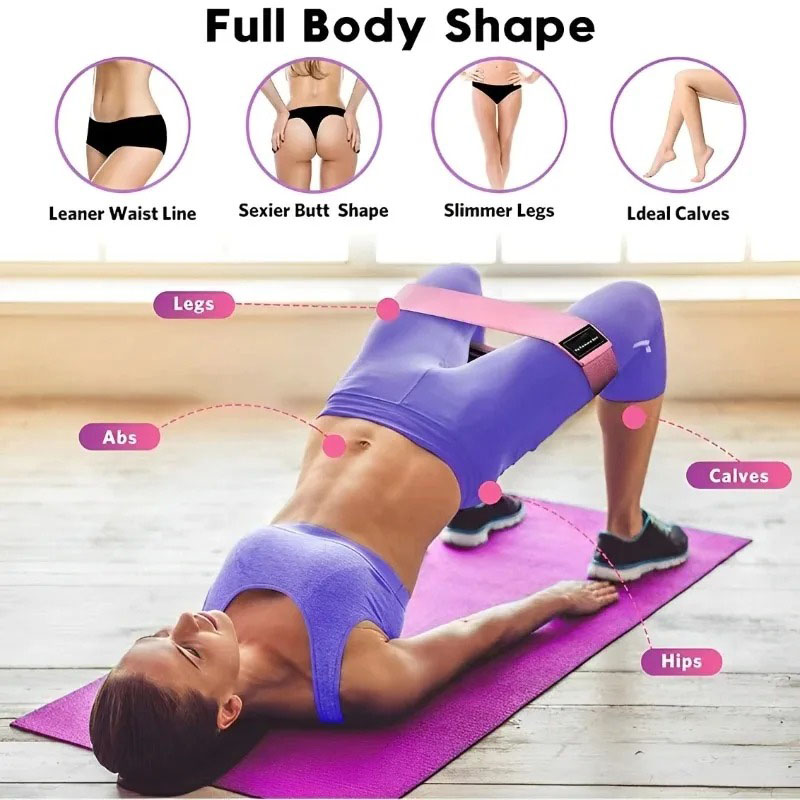 3Pcs Karet Resistensi Pinggul  - Yoga Fitness Stretching Strap ulasan dan harga