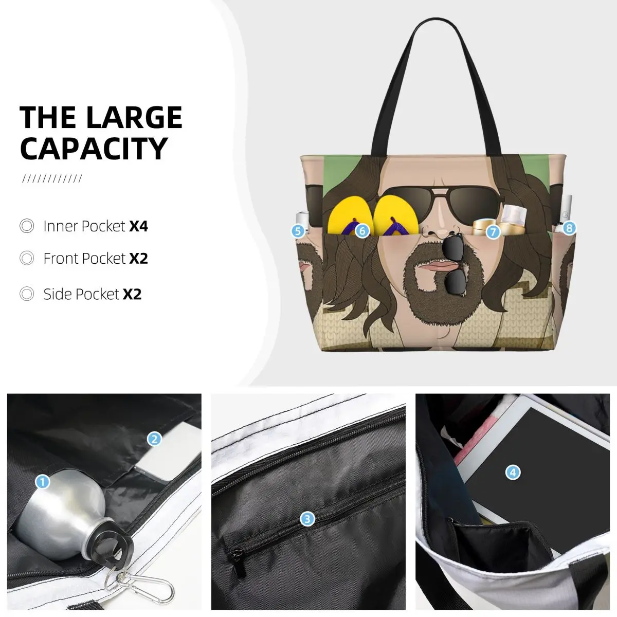 The Dude- Tas Tote Pantai The  - Yoga Fitness Dude ulasan dan harga