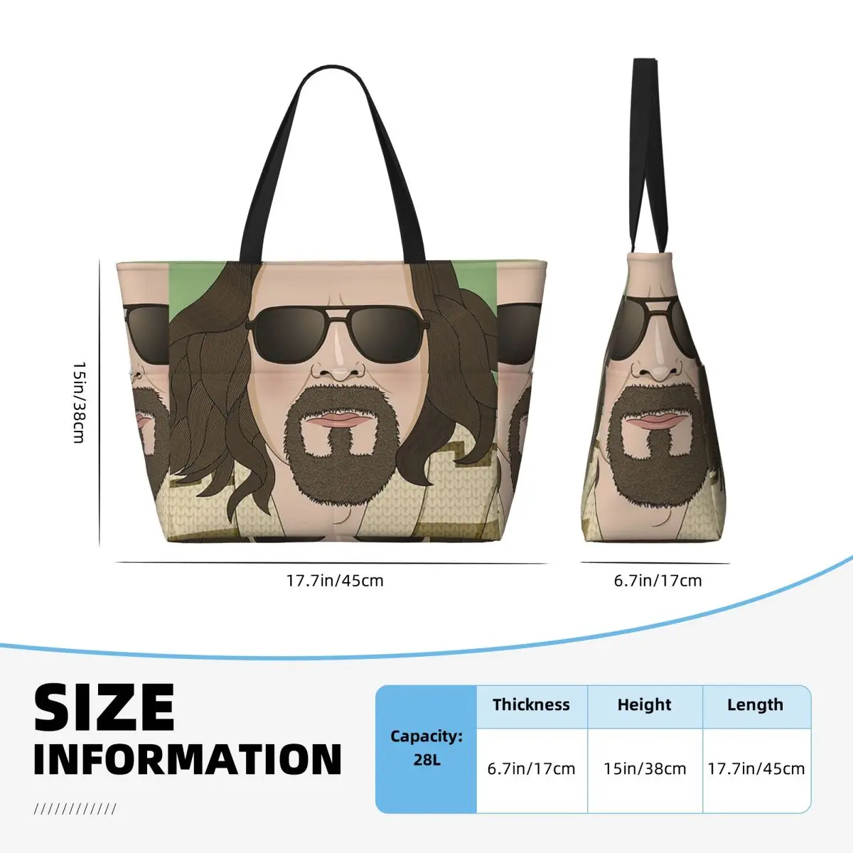 The Dude- Tas Tote Pantai The  - Yoga Fitness Dude ulasan dan harga