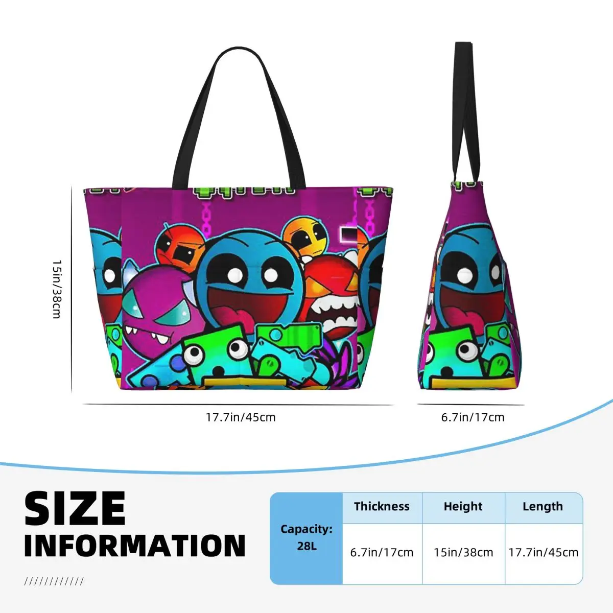 Tas Tote Pantai Geometry Dash  - Yoga Fitness Videos Free ulasan dan harga