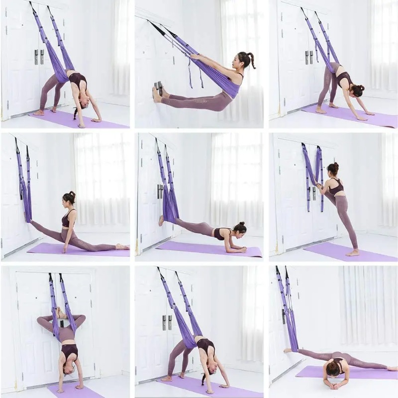Set Hammock Yoga Udara yang Da - Yoga Fitness Stretching Strap ulasan dan harga